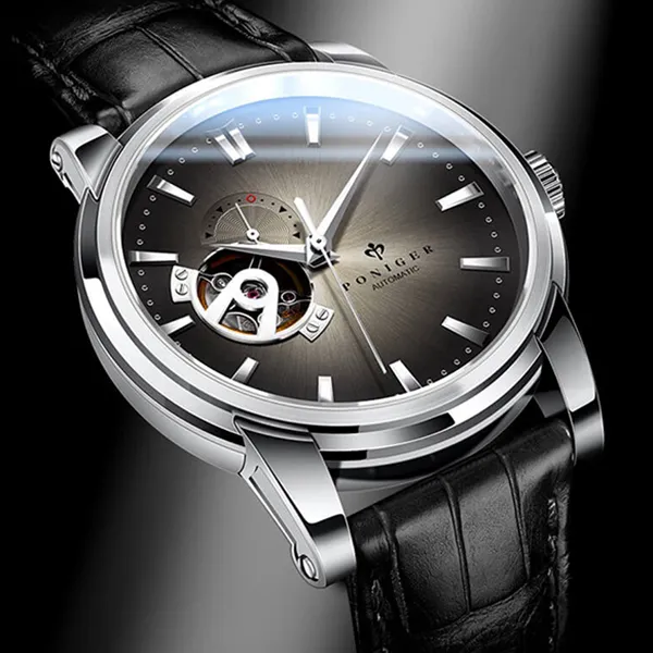 Đồng Hồ Nam Poniger Automatic P519G-D4 Màu Đen