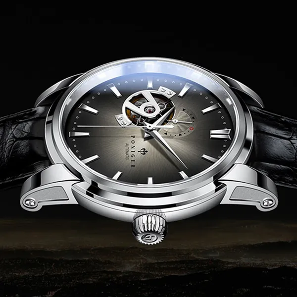 Đồng Hồ Nam Poniger Automatic P519G-D4 Màu Đen