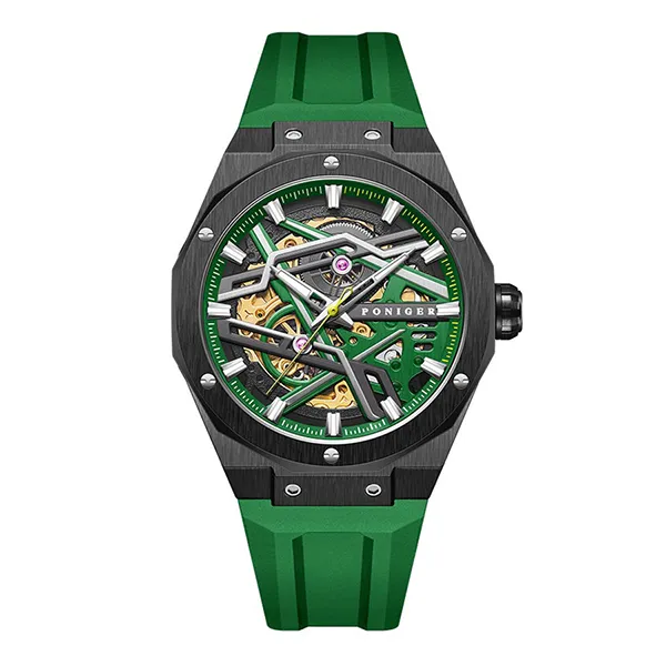 Đồng Hồ Nam Poniger Future Mechanical Design Watch 42mm P619G-S2 Màu Xanh Đen