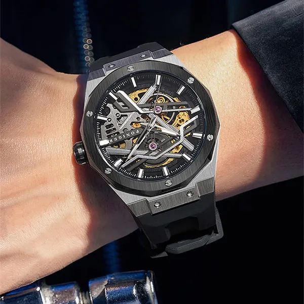 Đồng Hồ Nam Poniger Future Mechanical Design Watch 42mm P619G-S4 Màu Đen Xám