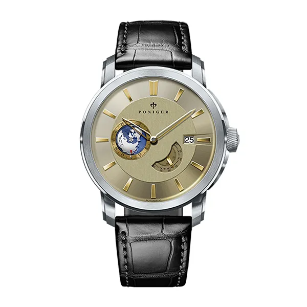 Đồng Hồ Nam Poniger P523G-D2 Automatic Màu Đen Be