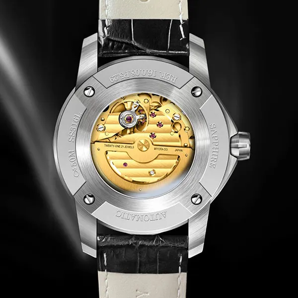 Đồng Hồ Nam Poniger P529G-D1 Automatic Màu Đen Bạc