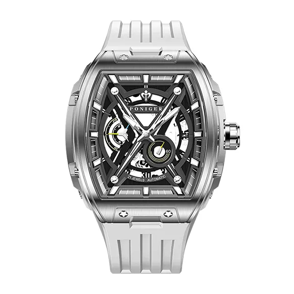 Đồng Hồ Nam Poniger P616G-S1 Automatic Màu Xám Bạc