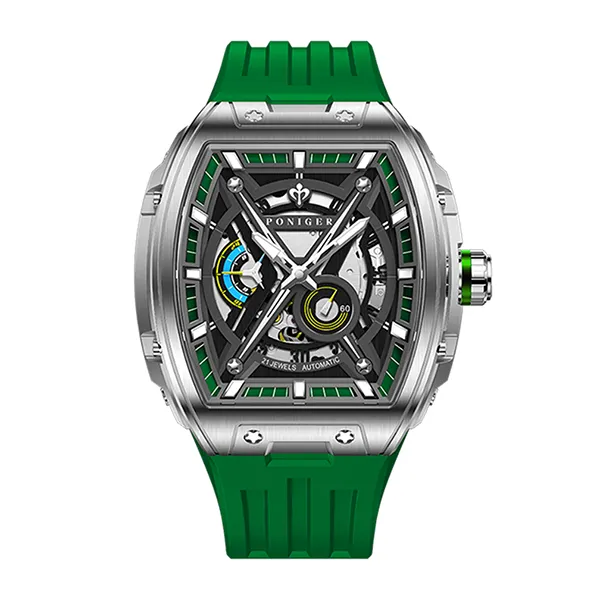 Đồng Hồ Nam Poniger P616G-S3 Automatic Màu Xanh Xám