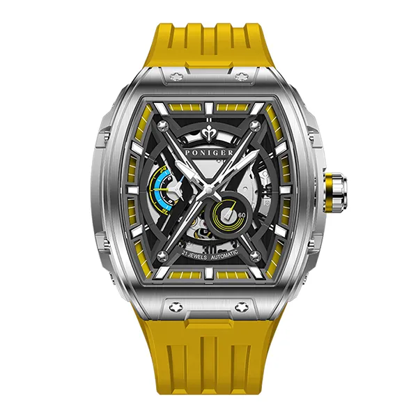 Đồng Hồ Nam Poniger P616G-S5 Automatic Màu Vàng Xám