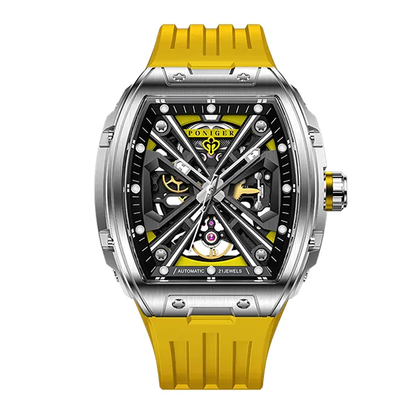 Đồng Hồ Nam Poniger P617G-S5 Automatic Màu Vàng Xám