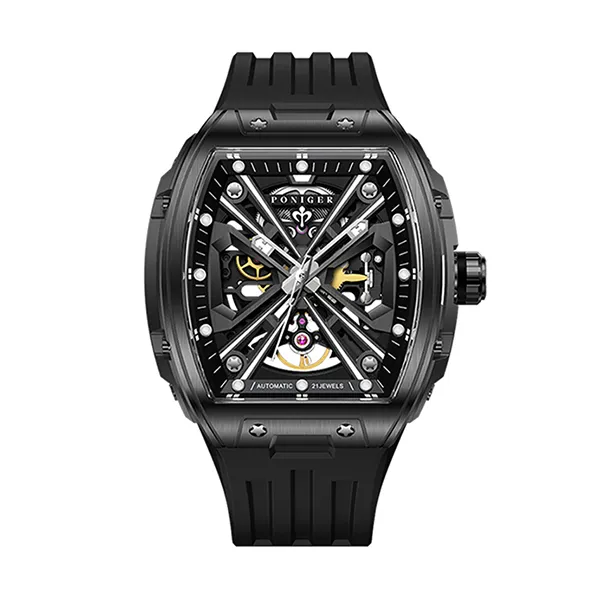 Đồng Hồ Nam Poniger P617G-S6 Automatic Màu Đen Xám