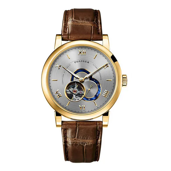 Đồng Hồ Nam Poniger P683G-D1 Automatic Màu Nâu Vàng