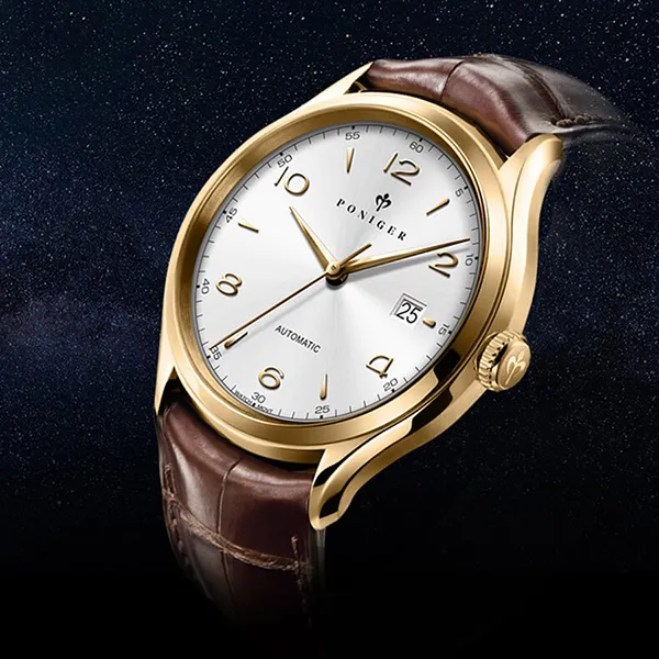 Đồng Hồ Nam Poniger P713G-D1 Automatic Màu Nâu