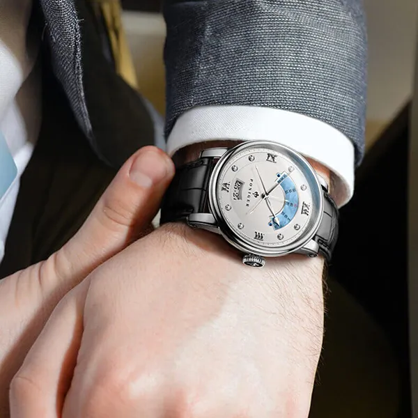 Đồng Hồ Nam Poniger P719G-D3 Automatic Màu Đen Bạc