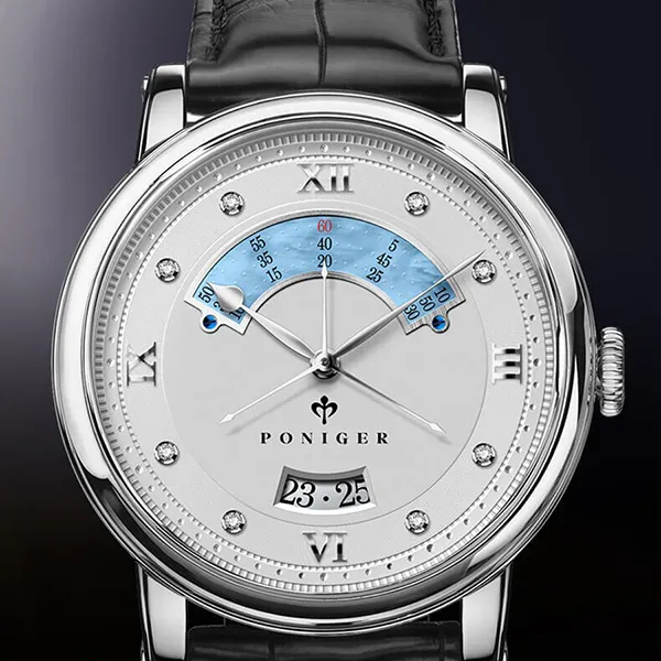 Đồng Hồ Nam Poniger P719G-D3 Automatic Màu Đen Bạc