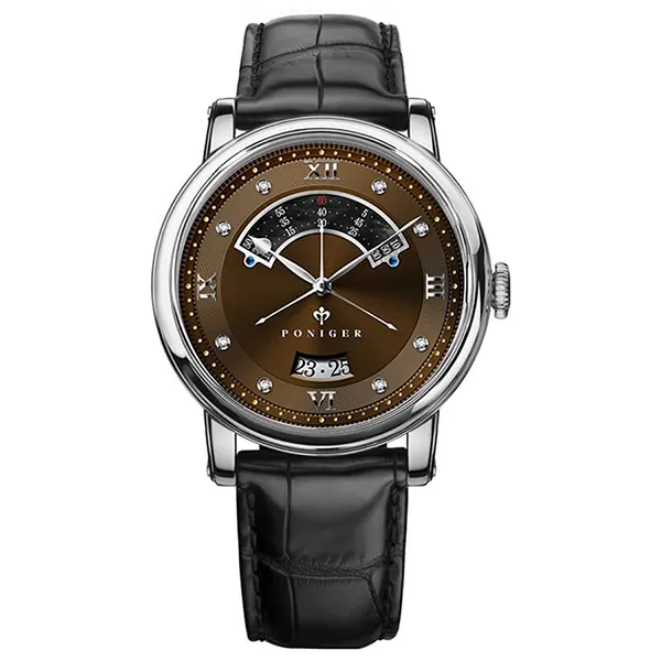 Đồng Hồ Nam Poniger P719G-D5 Automatic Màu Nâu Đen
