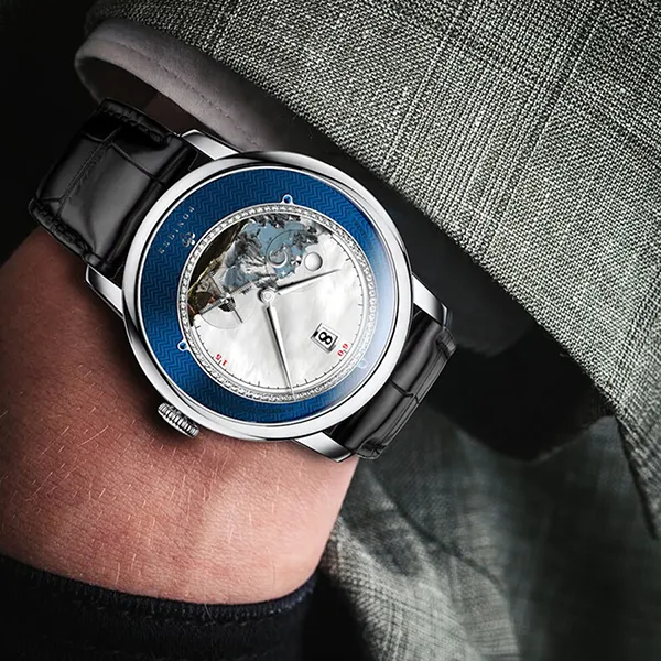 Đồng Hồ Nam Poniger P723G-D1 Automatic Màu Xanh Đen