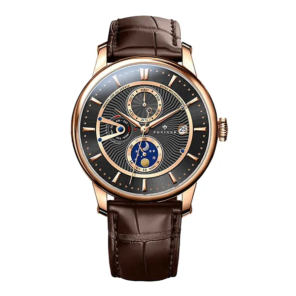 Đồng Hồ Nam Poniger P813G-D2 Automatic Màu Nâu Đen