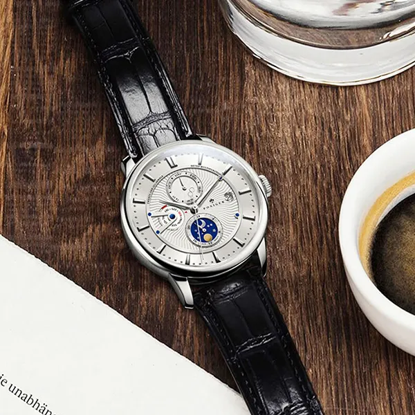 Đồng Hồ Nam Poniger P813G-D3 Automatic Màu Đen Bạc