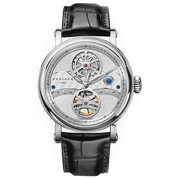 Đồng Hồ Nam Poniger P817G-D3 Automatic Màu Đen Bạc