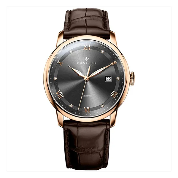 Đồng Hồ Nam Poniger P917G-D2 Màu Nâu Đen