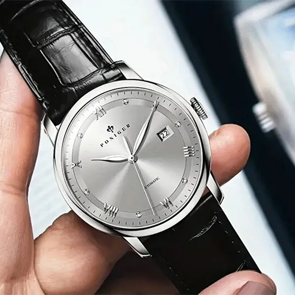 Đồng Hồ Nam Poniger P917G-D4 Màu Đen - Bạc