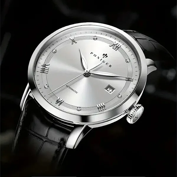 Đồng Hồ Nam Poniger P917G-D4 Màu Đen - Bạc
