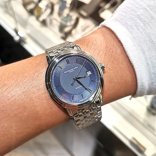 Đồng Hồ Nam Raymond Weil 2837-ST-50001 Màu Xanh Bạc