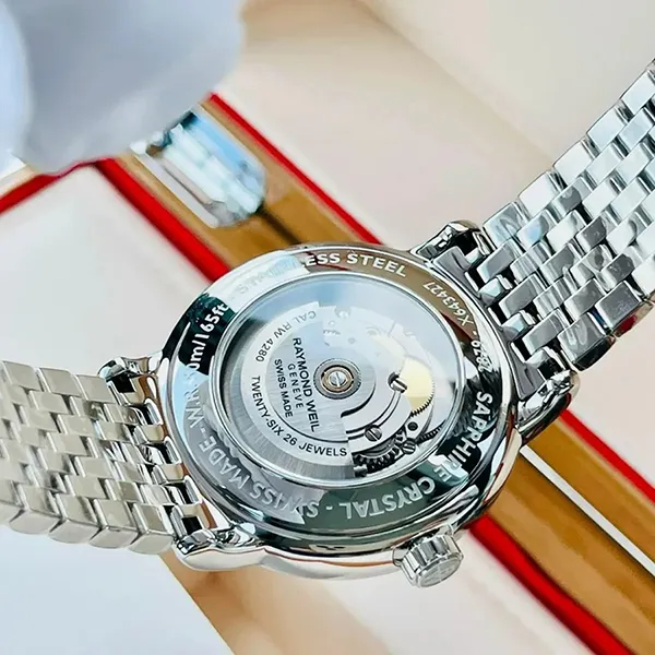 Đồng Hồ Nam Raymond Weil Automatic Maestro Moonphase 2879-ST-00508 (2879ST00508) Màu Bạc Xanh