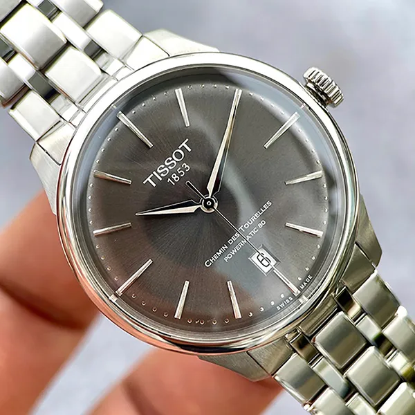 Đồng Hồ Nam Tissot Chemin Des Tourelles Powermatic 80 T139.807.11.061.00 (T1398071106100) Màu Bạc Xám