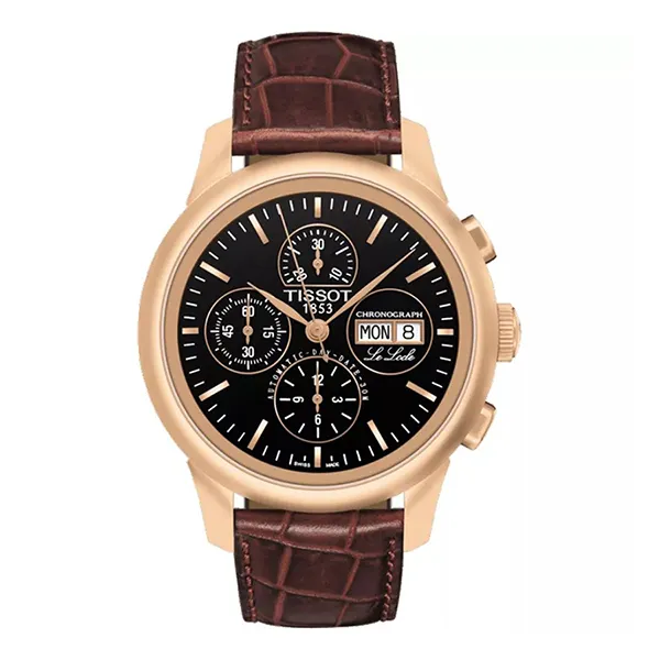 Đồng Hồ Nam Tissot Le Locle Automatic Chronograph Watch T41.5.317.51 Màu Nâu