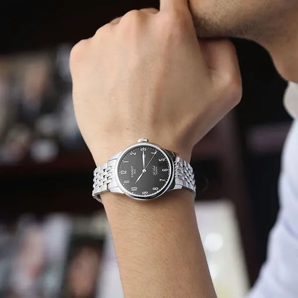 Đồng Hồ Nam Tissot Le Locle Automatic Watch T41.1.483.52 Màu Bạc/Đen