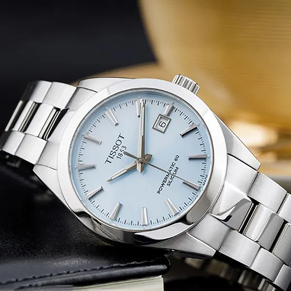 Đồng Hồ Nam Tissot Powermatic 80 Silicium T127.407.11.351.00 (T1274071135100) Màu Xanh Bạc