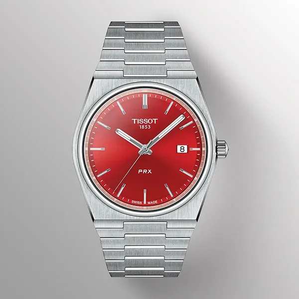 Đồng Hồ Nam Tissot PRX Quartz T137.410.11.421.00 (T1374101142100) Màu Bạc Đỏ