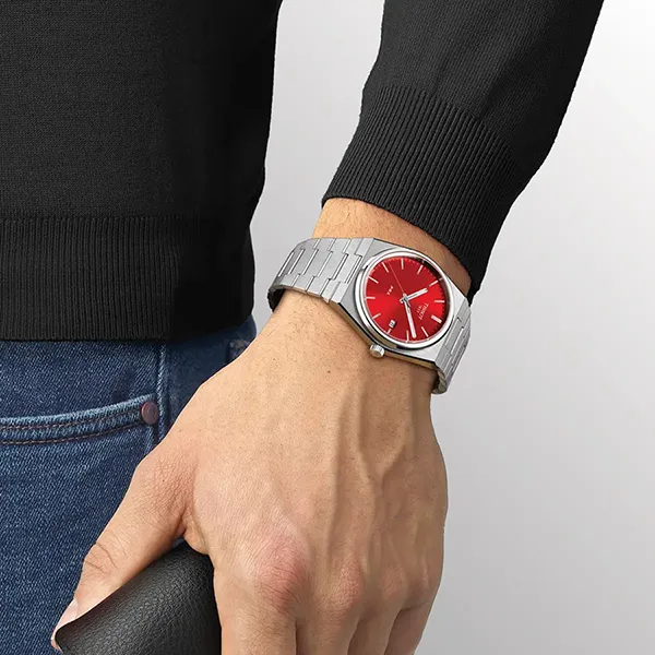Đồng Hồ Nam Tissot PRX Quartz T137.410.11.421.00 (T1374101142100) Màu Bạc Đỏ