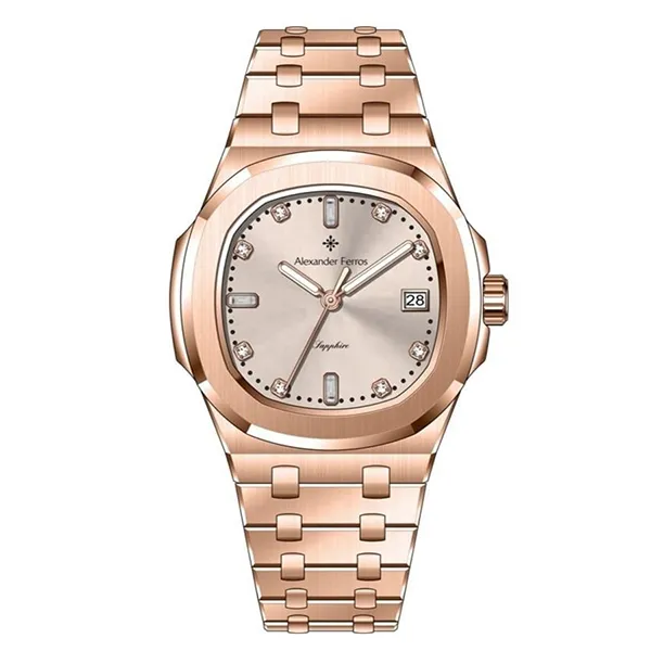 Đồng Hồ Nữ Alexander Ferros Quartz 6152R-15 33mm Màu Vàng Hồng