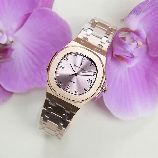 Đồng Hồ Nữ Alexander Ferros Quartz 6152R-16 33mm Màu Vàng Hồng