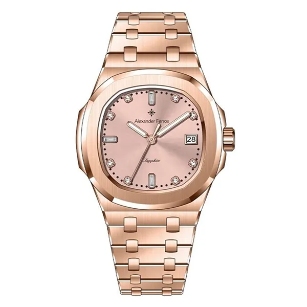 Đồng Hồ Nữ Alexander Ferros Quartz 6152R-16 33mm Màu Vàng Hồng