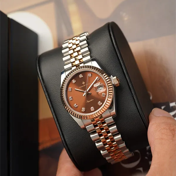 Đồng Hồ Nữ Alexander Ferros Quartz 8222D-08 31mm Màu Bạc - Nâu