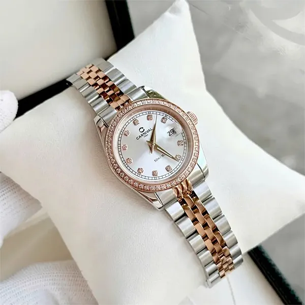 Đồng Hồ Nữ Carnival 8131L2-CH-T Màu Vàng - Bạc