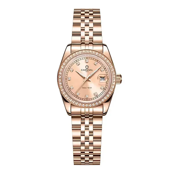 Đồng Hồ Nữ Carnival 8131L2-VH-NN Màu Vàng Hồng