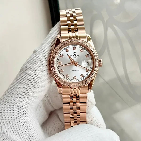 Đồng Hồ Nữ Carnival 8131L2-VH-T Màu Vàng Hồng