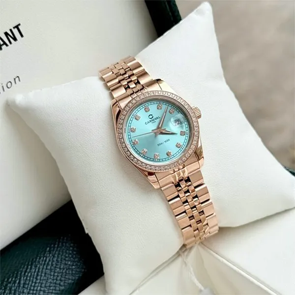 Đồng Hồ Nữ Carnival 8131L2-VH-XT Màu Xanh - Vàng