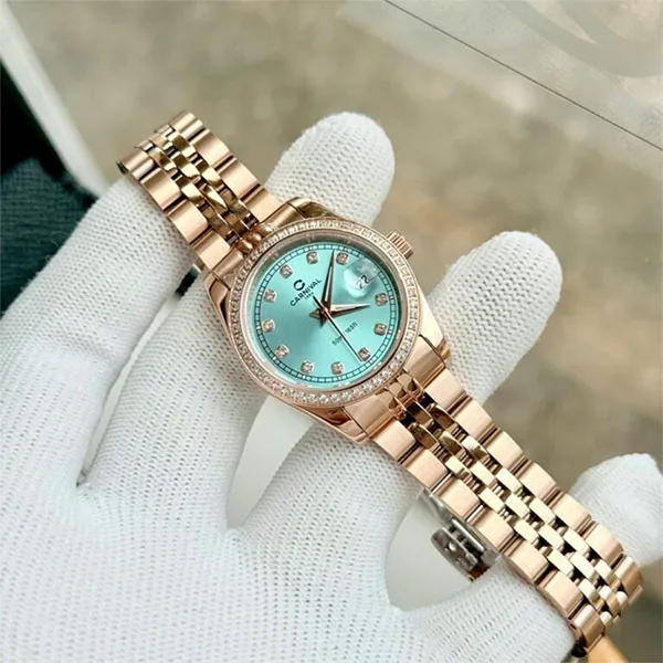 Đồng Hồ Nữ Carnival 8131L2-VH-XT Màu Xanh - Vàng