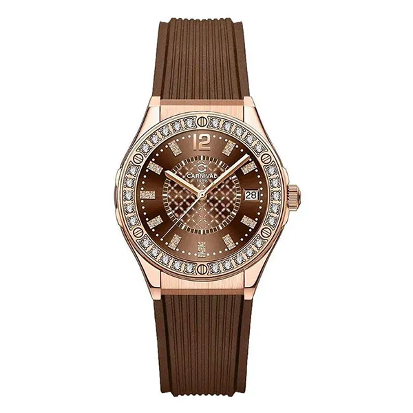 Đồng Hồ Nữ Carnival 8173L2-VH-DCS-N Màu Nâu