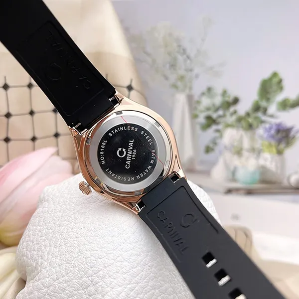 Đồng Hồ Nữ Carnival Fusion Quartz Watch 8168L2-VH-DCS-D Màu Đen/Vàng Hồng