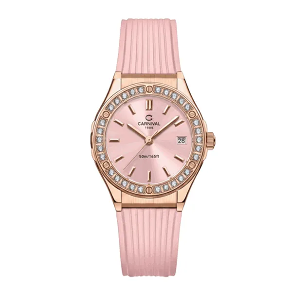 Đồng Hồ Nữ Carnival Fusion Quartz Watch 8168L2-VH-DCS-H Màu Hồng