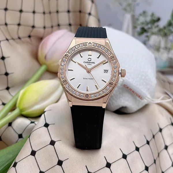 Đồng Hồ Nữ Carnival Fusion Quartz Watch 8168L2-VH-DCS-T Màu Đen/Trắng