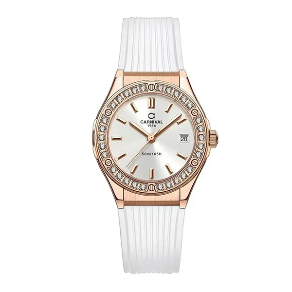 Đồng Hồ Nữ Carnival Fusion Quartz Watch 8168L2-VH-DCS-T1 Màu Trắng