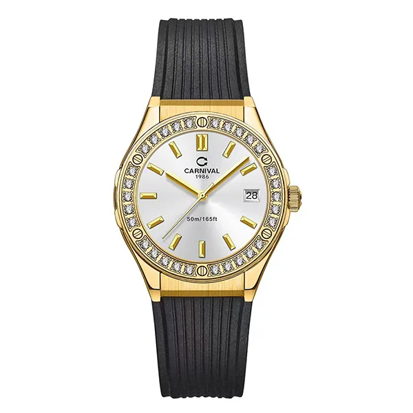 Đồng Hồ Nữ Carnival Fusion Quartz Watch 8168L2-VV-DCS-T Màu Đen/Trắng