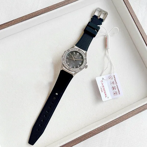 Đồng Hồ Nữ Carnival Quartz Watch 8168L2-VT-DCS-DK Màu Đen