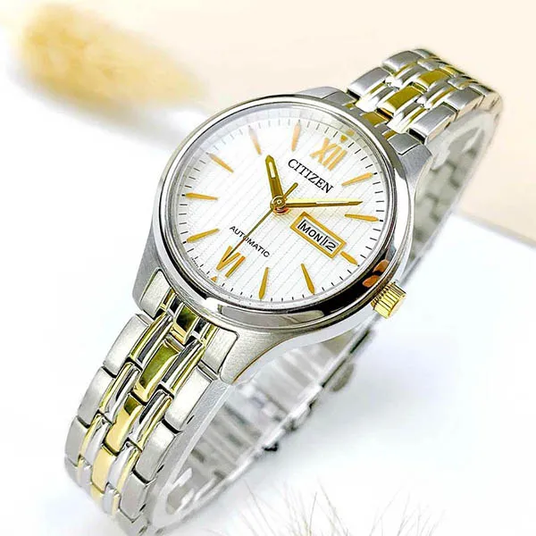 Đồng Hồ Nữ Citizen Automatic PD7134-51A Màu Bạc Vàng
