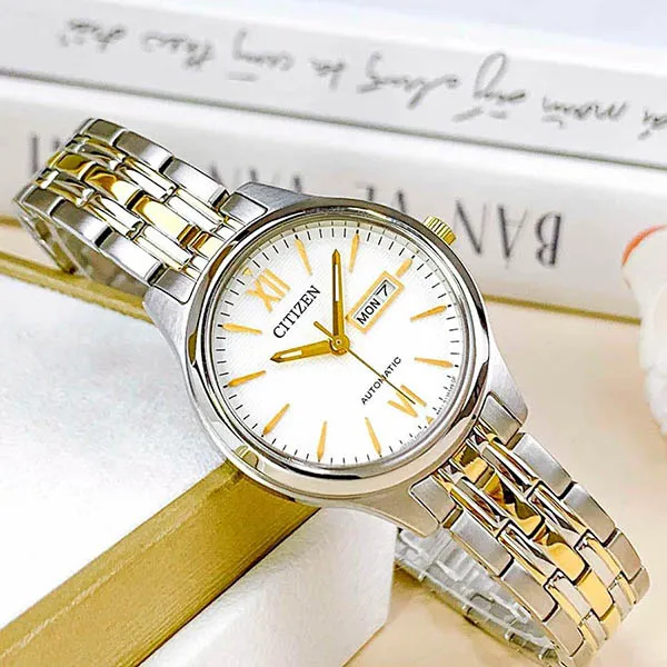Đồng Hồ Nữ Citizen Automatic PD7134-51A Màu Bạc Vàng