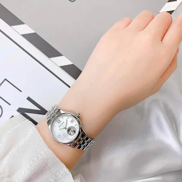Đồng Hồ Nữ Citizen Automatic PR1040-88A Màu Bạc